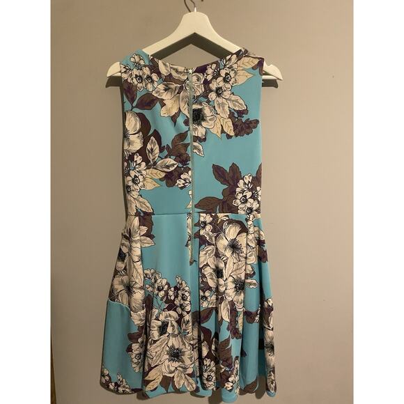NWT Taylor Boat Neck Sleeveless Box Pleat A-Line‎ Zipper Back Floral Size 8 $128 - Picture 8 of 8